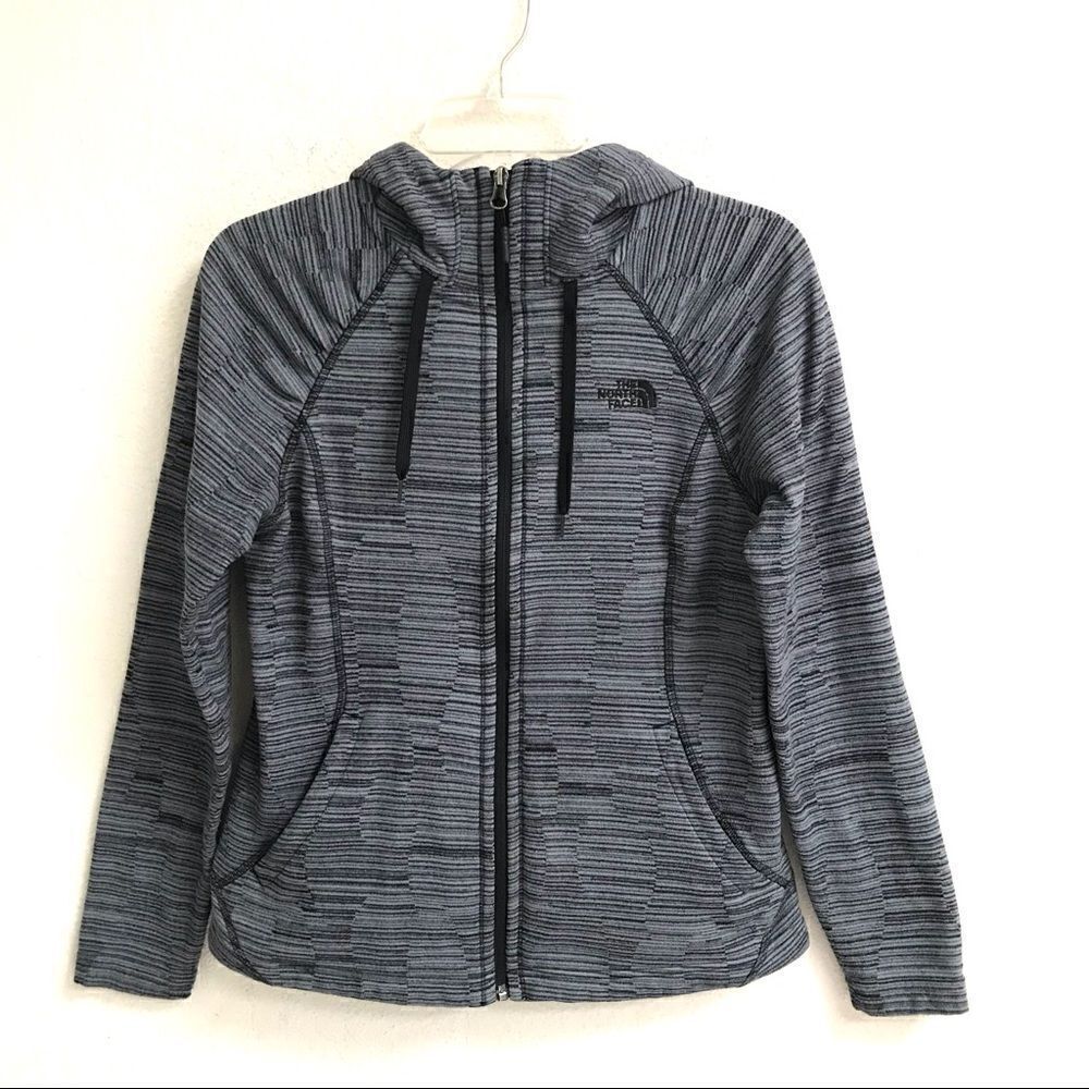 The North Face gorpcore striped drawstring hoodie M